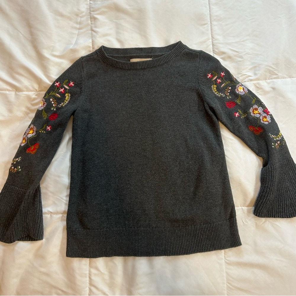 LOFT Charcoal Knit Sweater